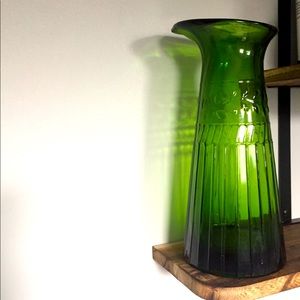 Green Glass Carafe